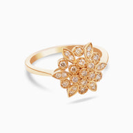 18K Gold Round Brilliant Diamond Refined Solitaire Ring