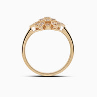 18K Gold Round Brilliant Diamond Refined Solitaire Ring
