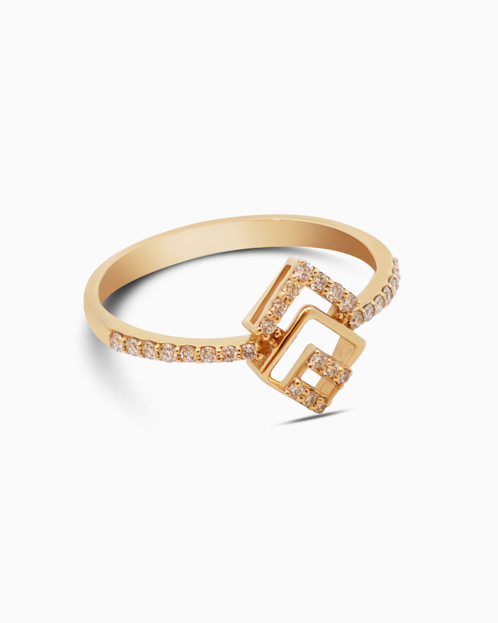 18K Gold Round Brilliant Diamond Luminous Solitaire Ring
