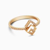18K Gold Round Brilliant Diamond Luminous Solitaire Ring