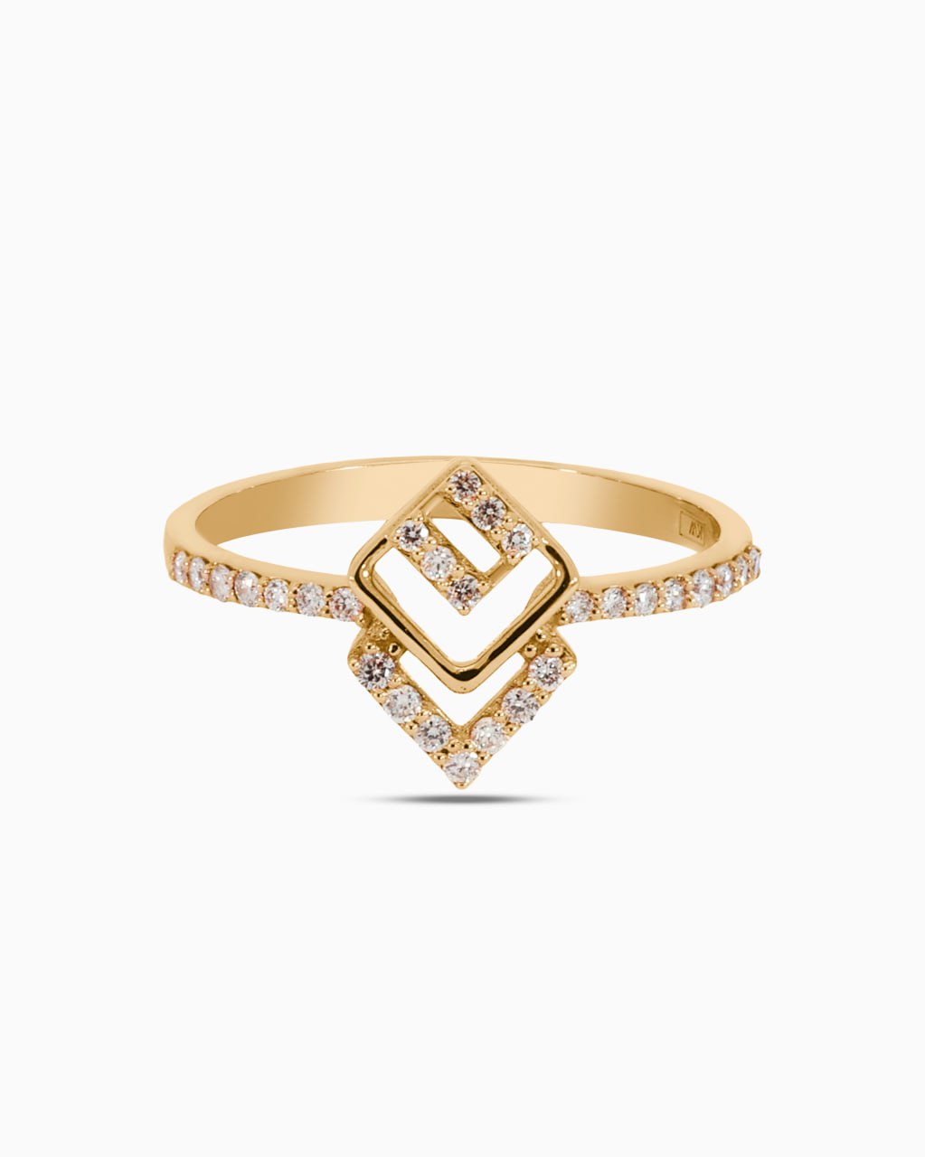 18K Gold Round Brilliant Diamond Luminous Solitaire Ring
