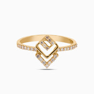 18K Gold Round Brilliant Diamond Luminous Solitaire Ring