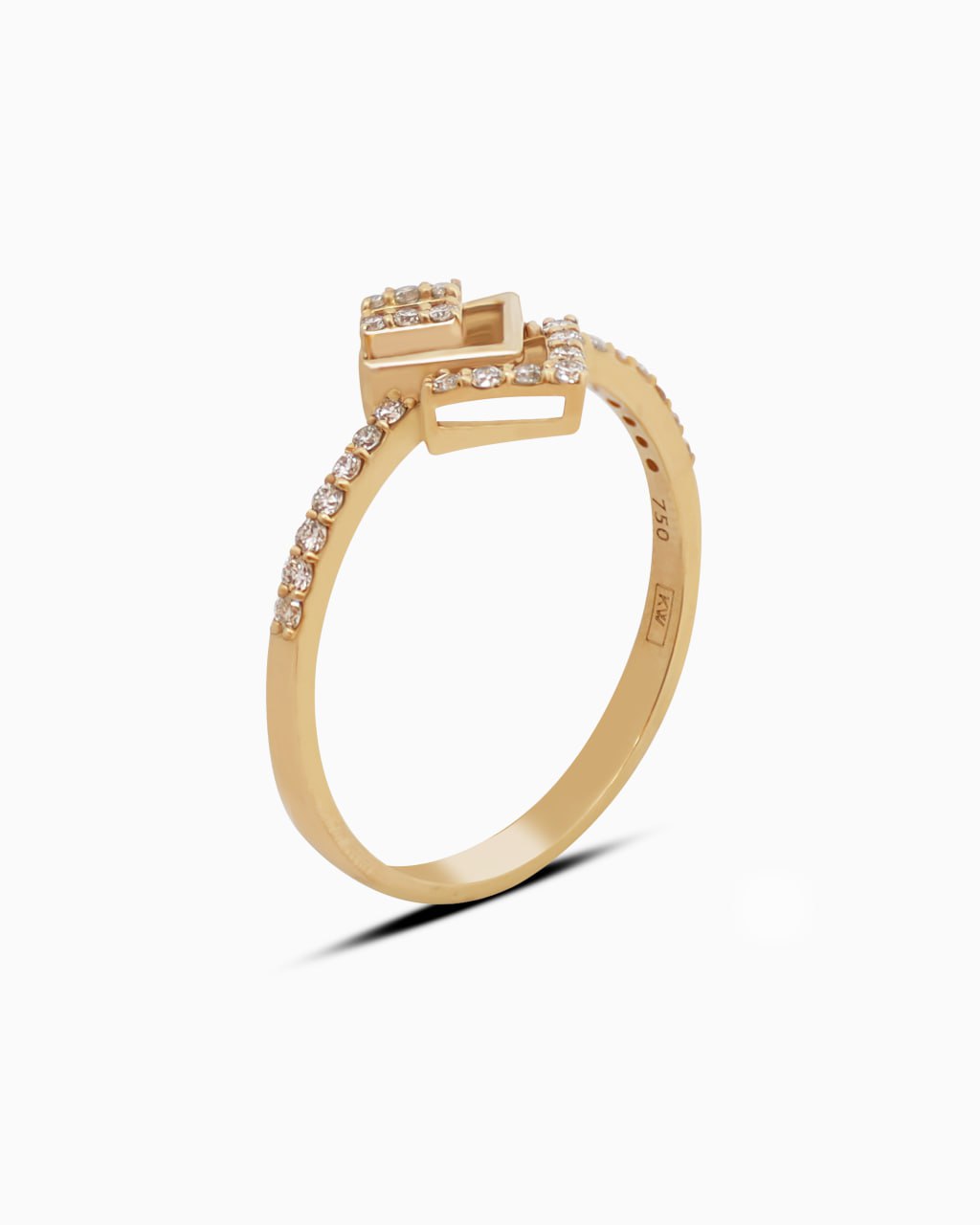 18K Gold Round Brilliant Diamond Luminous Solitaire Ring