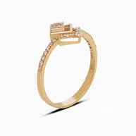 18K Gold Round Brilliant Diamond Luminous Solitaire Ring