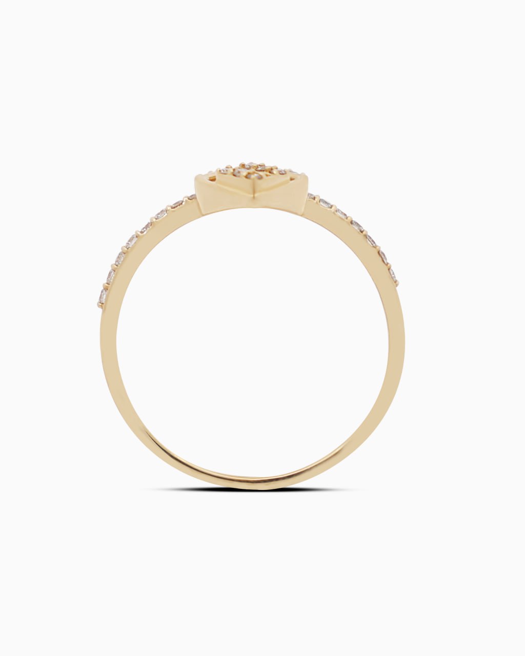 18K Gold Round Brilliant Diamond Luminous Solitaire Ring