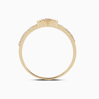 18K Gold Round Brilliant Diamond Luminous Solitaire Ring