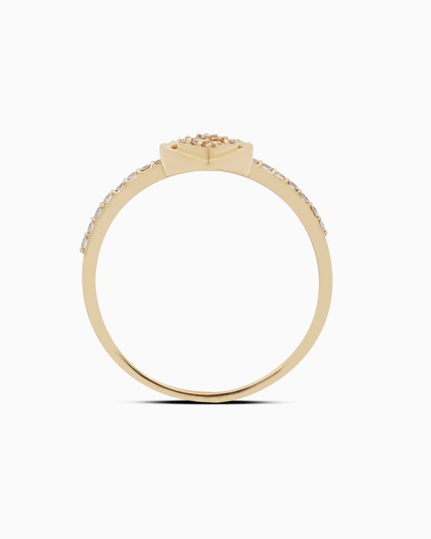 18K Gold Round Brilliant Diamond Luminous Solitaire Ring