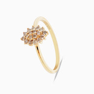 18K Gold Round Brilliant Diamond Refined Solitaire Ring