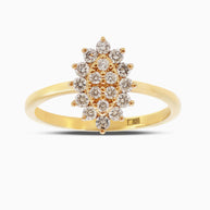 18K Gold Round Brilliant Diamond Refined Solitaire Ring