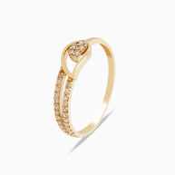 18K Gold Round Brilliant Diamond Timeless Solitaire Ring