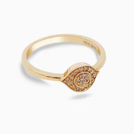 18K Gold Round Brilliant Diamond Graceful Solitaire Ring