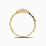 18K Gold Round Brilliant Diamond Graceful Solitaire Ring
