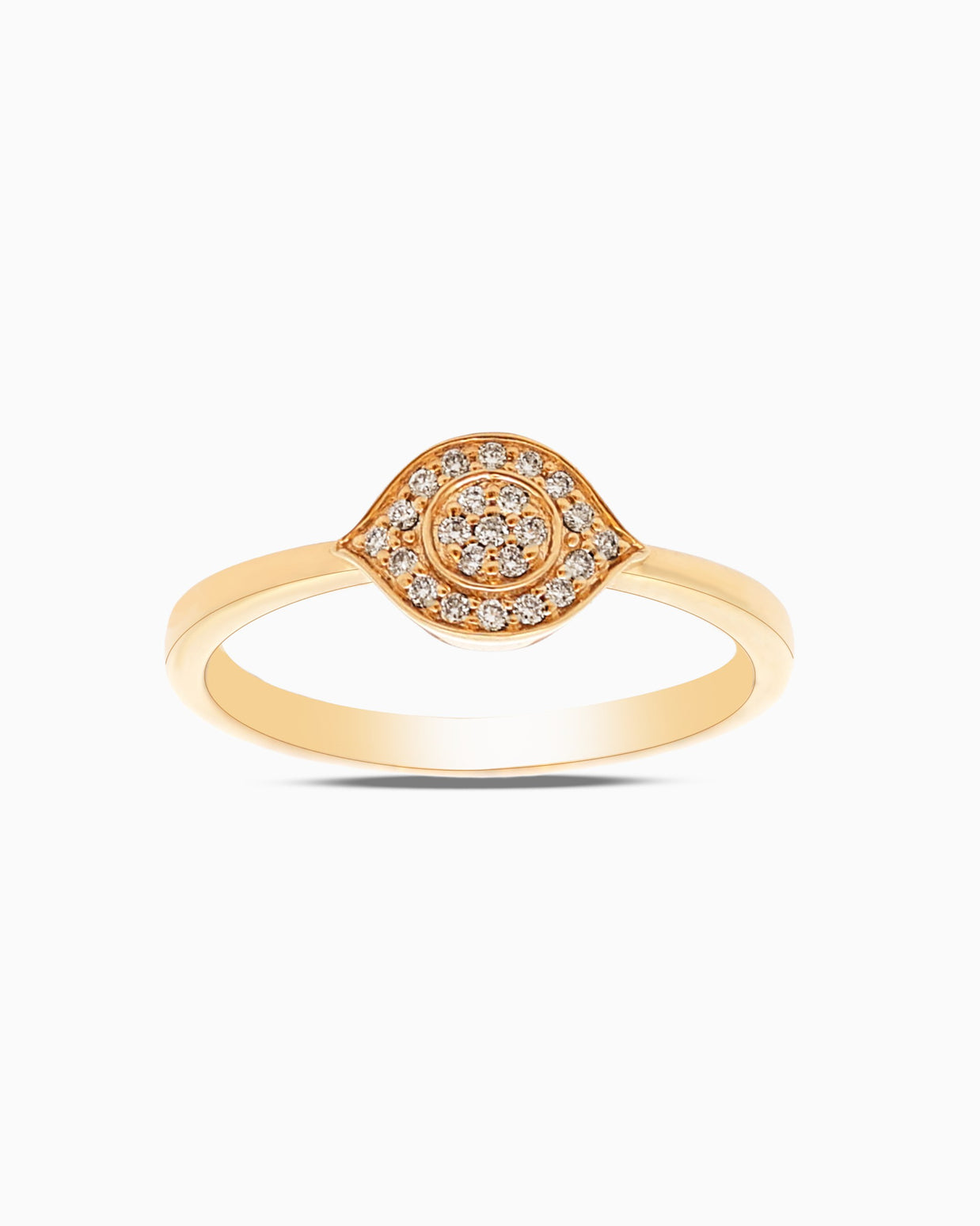 18K Gold Round Brilliant Diamond Graceful Solitaire Ring