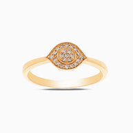 18K Gold Round Brilliant Diamond Graceful Solitaire Ring
