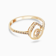 18K Gold Round Brilliant Diamond Elegant Solitaire Ring