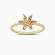 18K Gold Round Brilliant Diamond Delicate Solitaire Ring