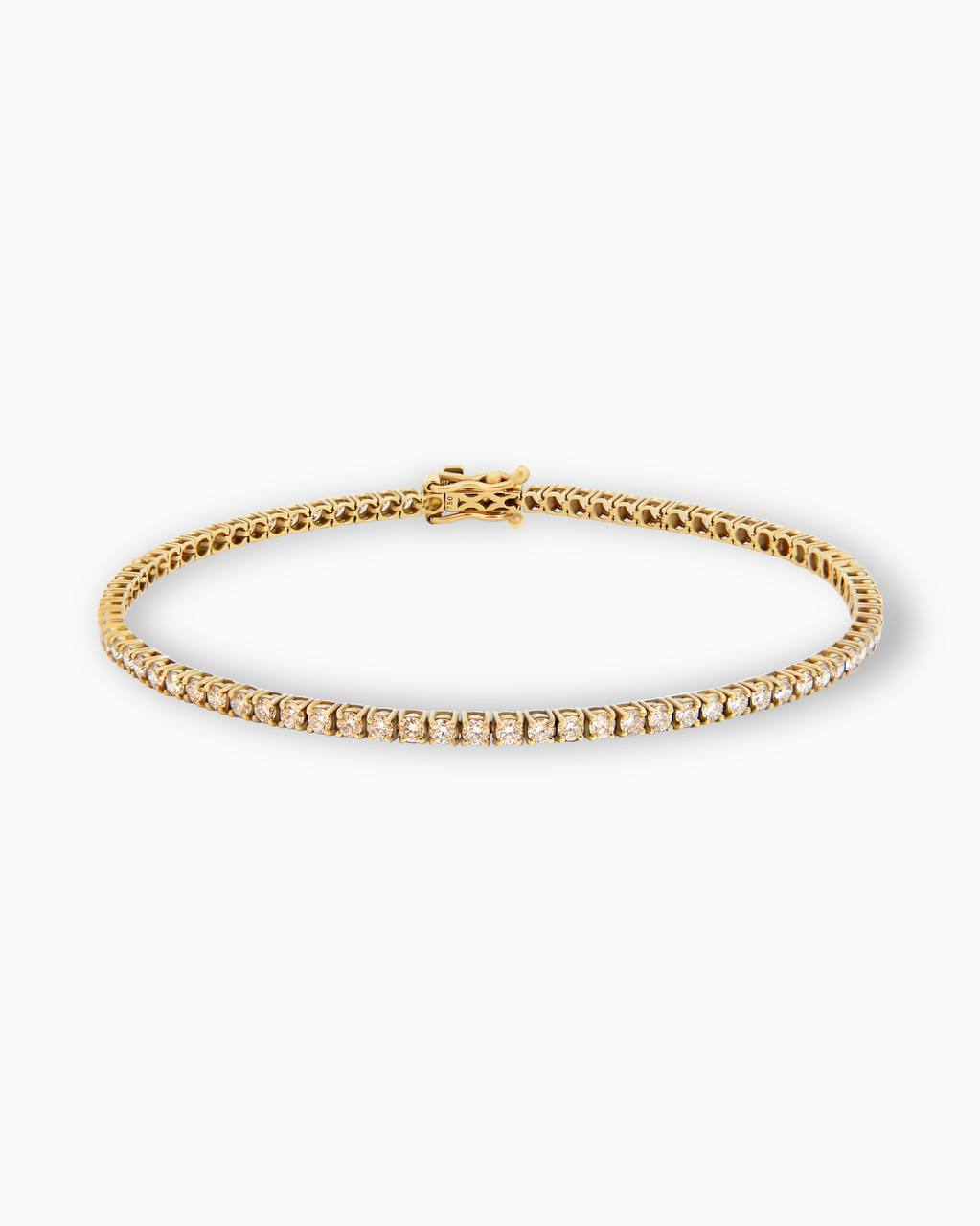 18K Gold Round Diamond Bracelet – 1.70ct.