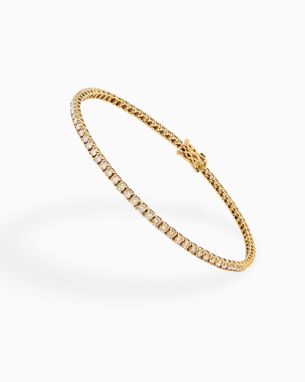 18K Gold Round Diamond Bracelet – 1.70ct.