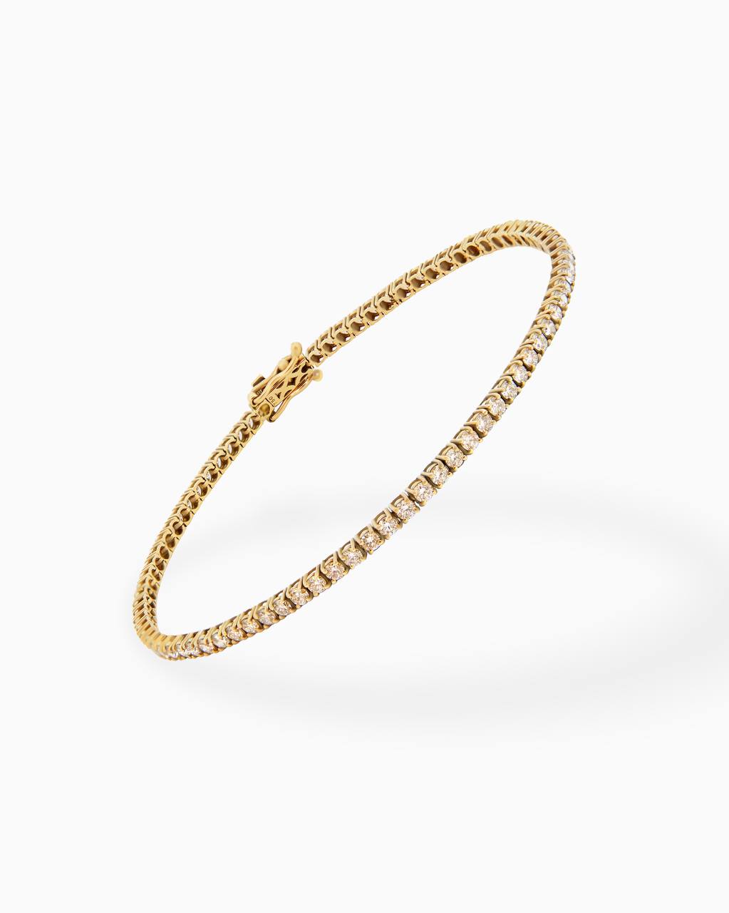 18K Gold Round Diamond Bracelet – 1.70ct.