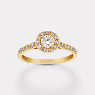 18K Gold Round Brilliant Exquisite Diamond Band