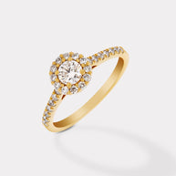 18K Gold Round Brilliant Exquisite Diamond Band