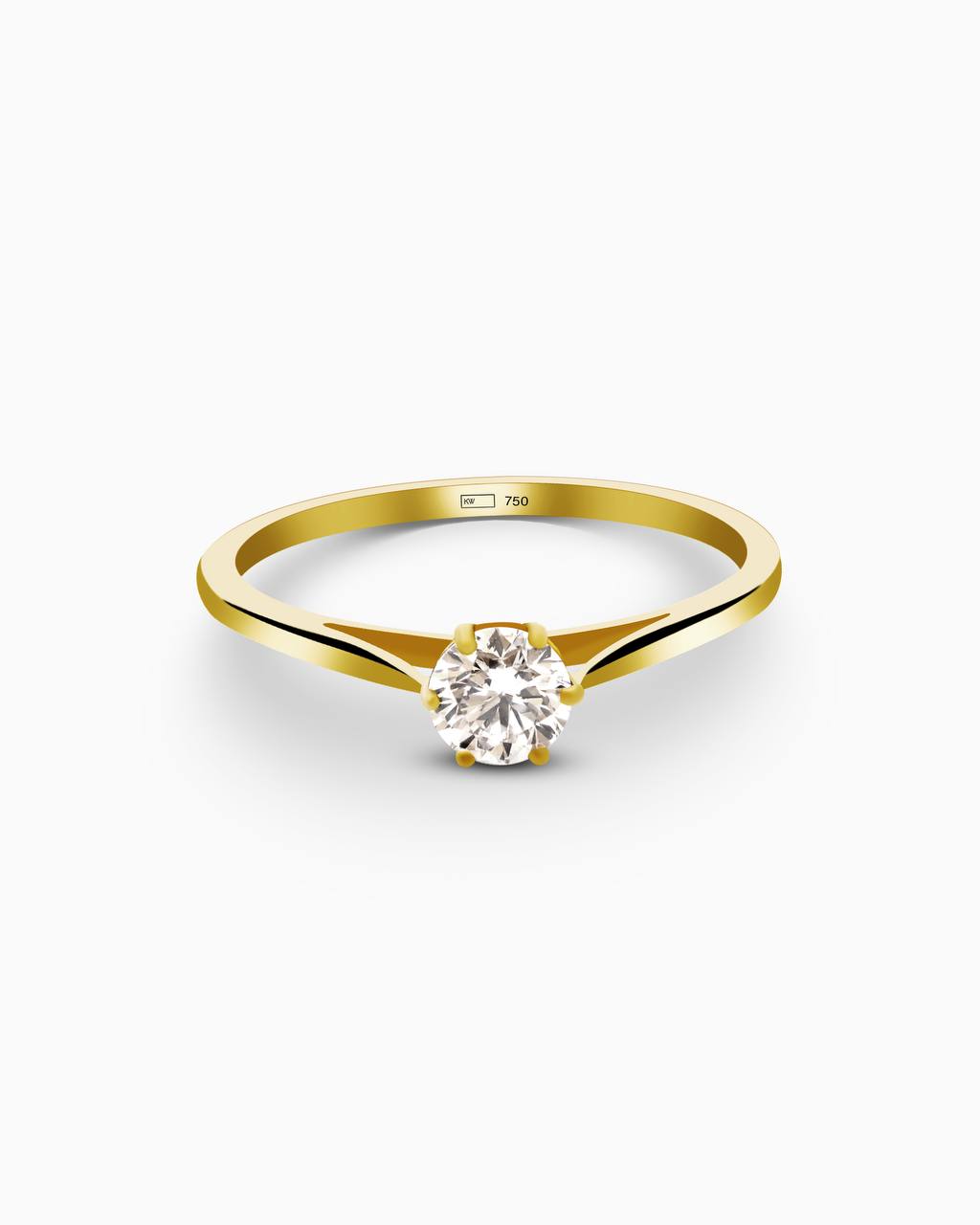 18K Gold Round Brilliant Exquisite Diamond Band