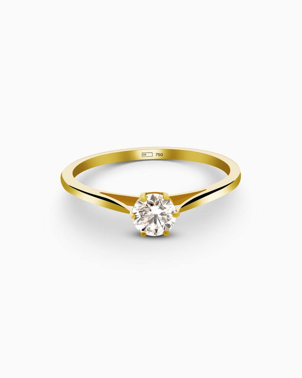 18K Gold Round Brilliant Exquisite Diamond Band