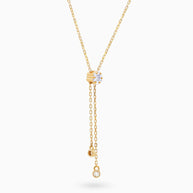18K Yellow Gold 9-Stone Diamond Pendant Necklace – 0.10ct.