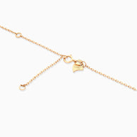 18K Yellow Gold Round Diamond Pendant Necklace – 0.10ct.