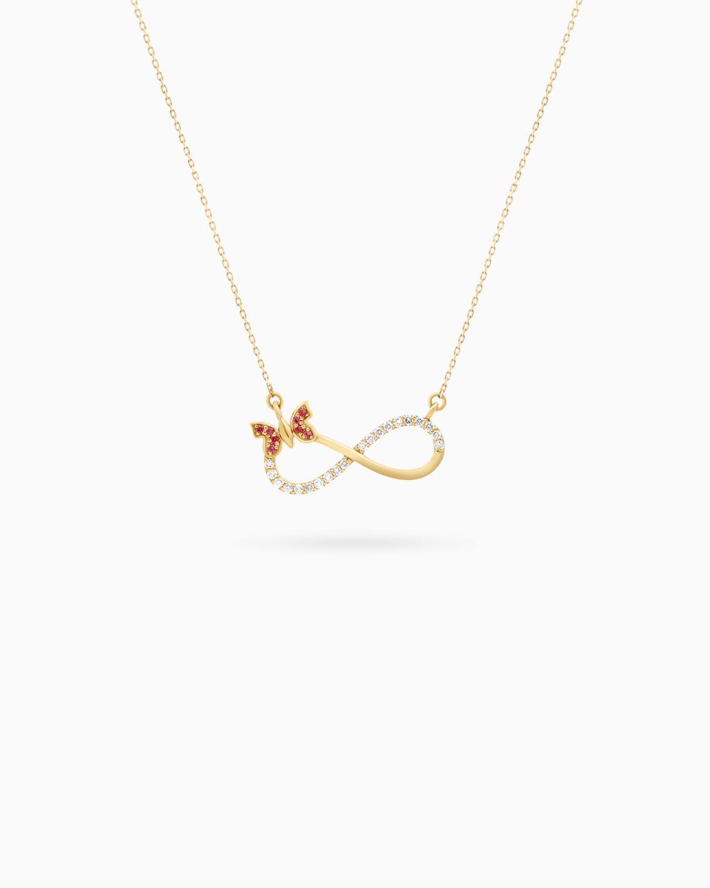 18K Gold 20-Stone Diamond Pendant Necklace – 0.10ct.