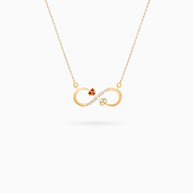 18K Gold Round Diamond Pendant Necklace