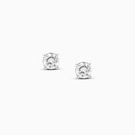 18K White Gold Round Diamond Stud Earrings – 0.40ct.