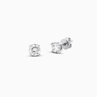 18K White Gold Round Diamond Stud Earrings – 0.40ct.