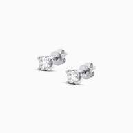 18K White Gold Round Diamond Stud Earrings – 0.40ct.