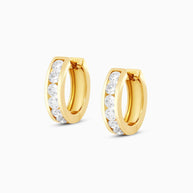 18K Yellow Gold Lab-Grown Diamond Huggie Hoop Earrings – 0.80ct.