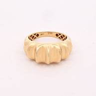 18K Gold Sculpted Dome Ring