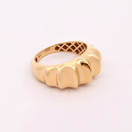 18K Gold Sculpted Dome Ring