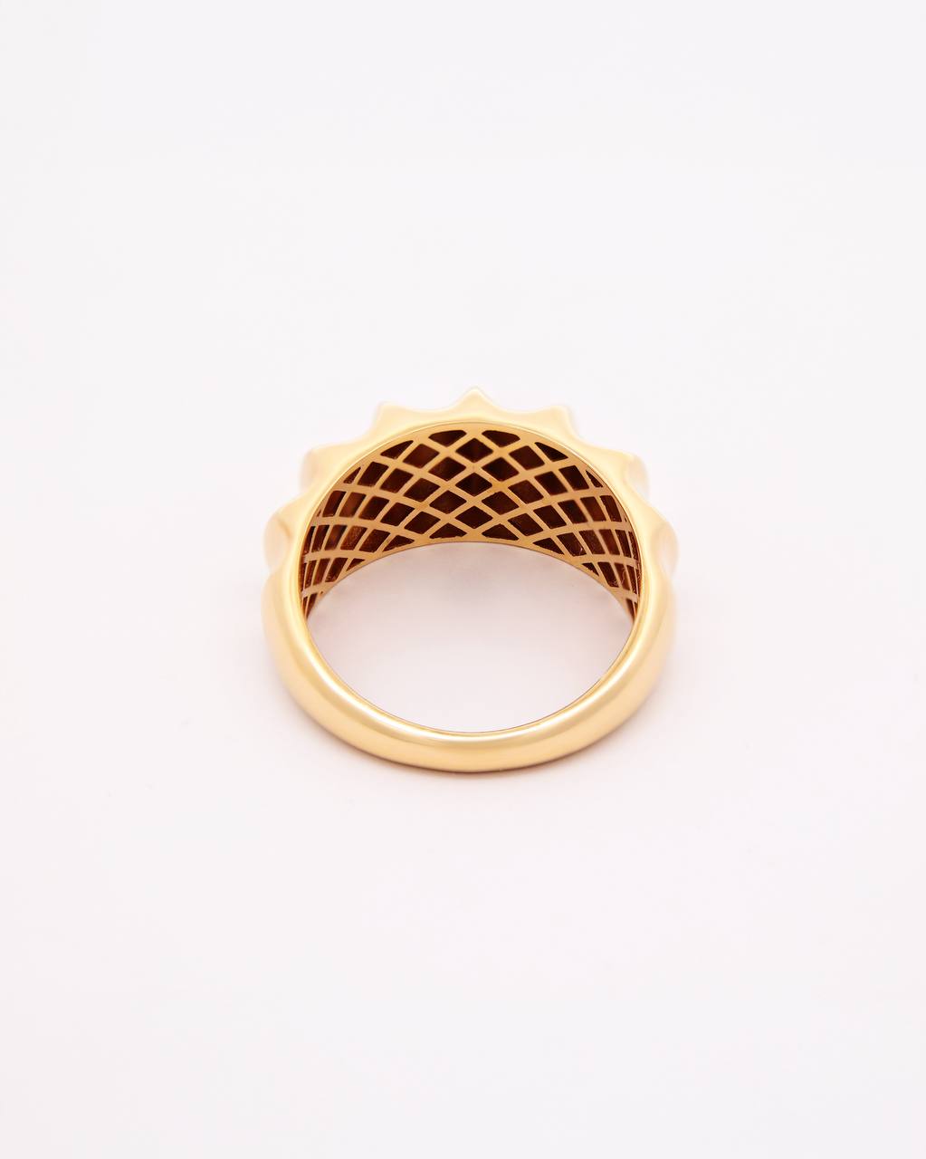 18K Gold Sculpted Dome Ring
