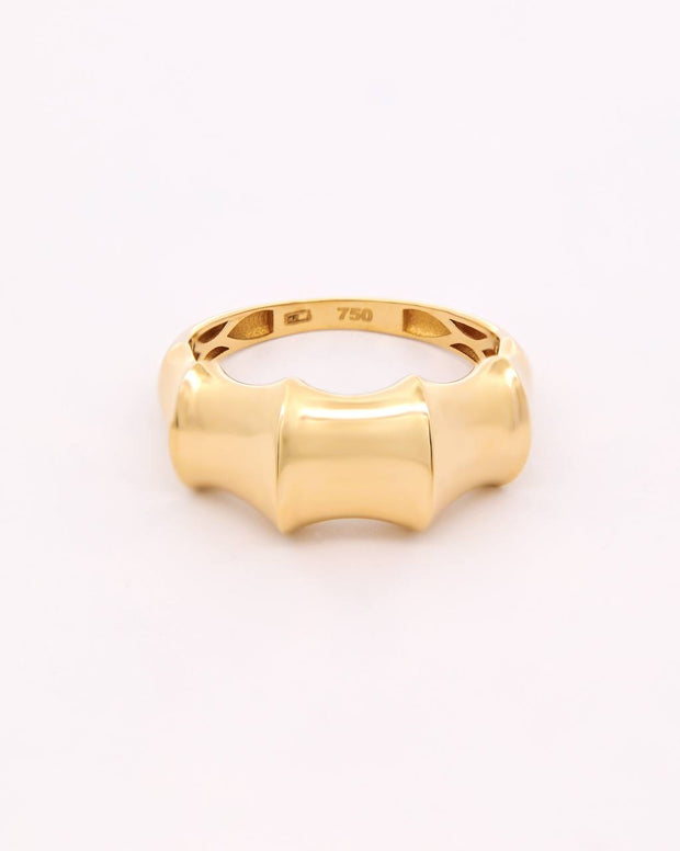 18K Gold Sculpted Band Ring