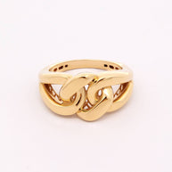 18K Gold Interlocking Chain Ring – 5.10g.