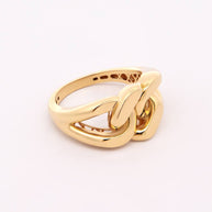 18K Gold Interlocking Chain Ring – 5.10g.