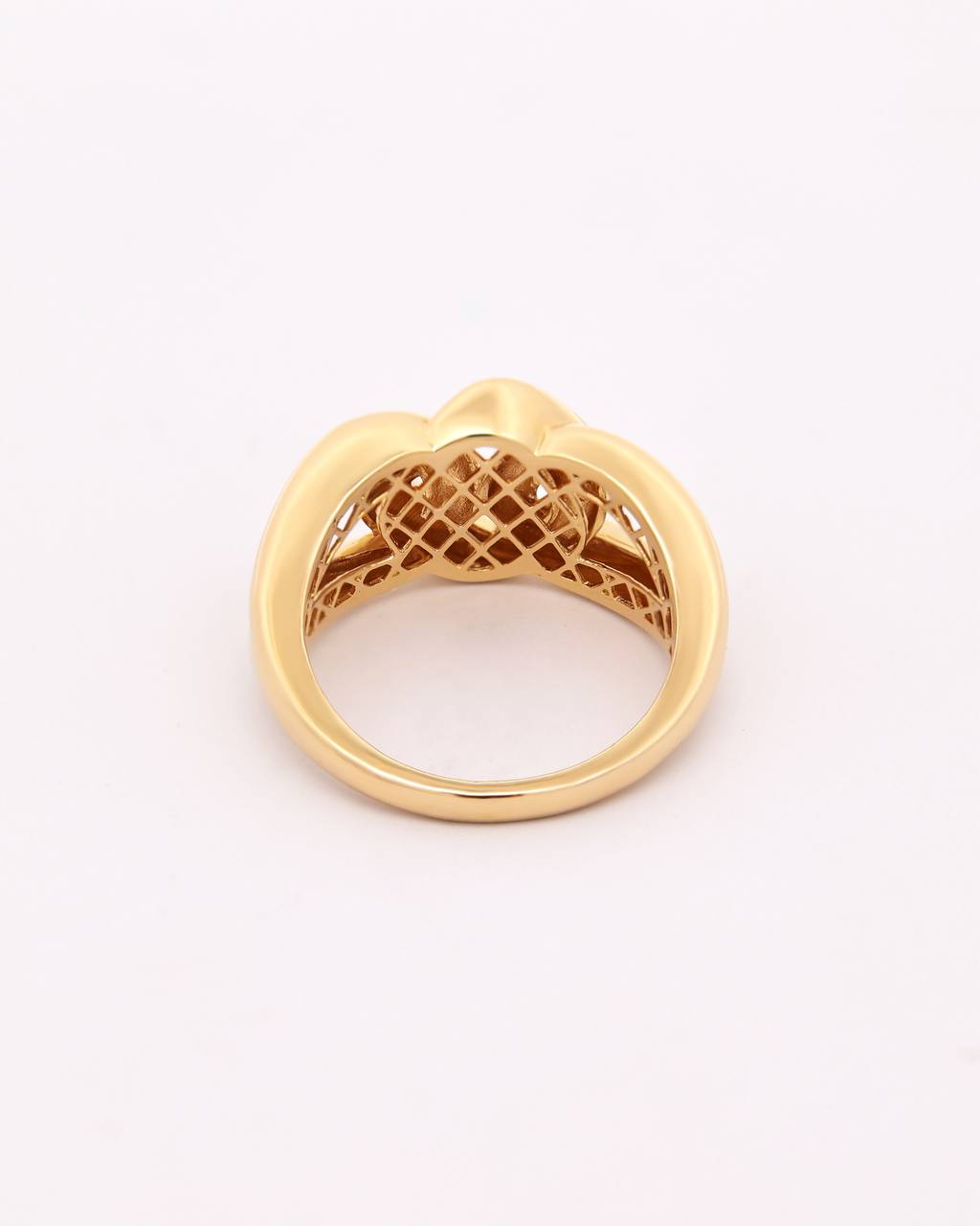 18K Gold Interlocking Chain Ring – 5.10g.