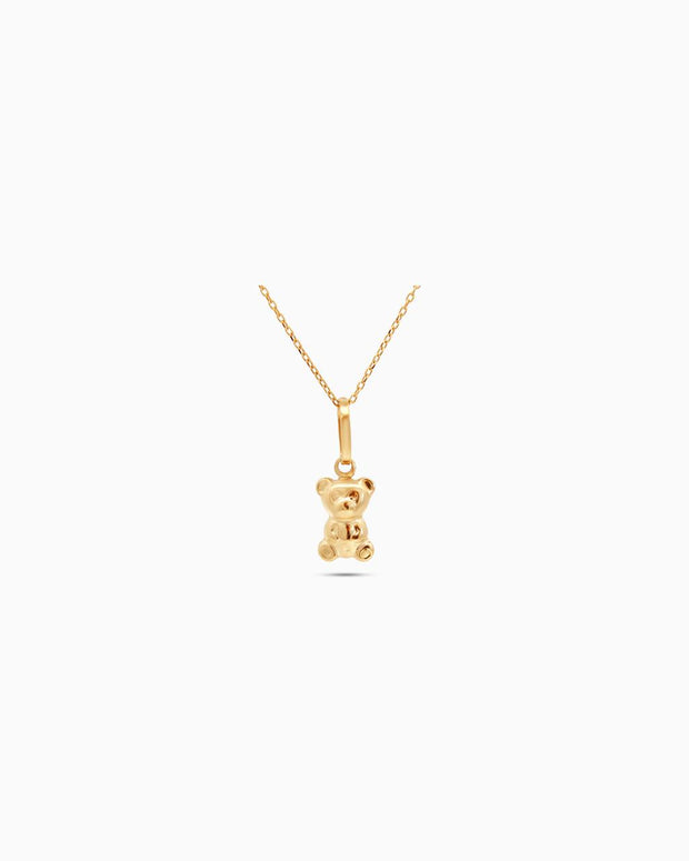 18K Gold Mini Teddy Pendant