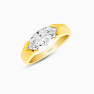 18K Yellow Gold East-West Marquise Lab-Grown Diamond Ring – 1.50ct.