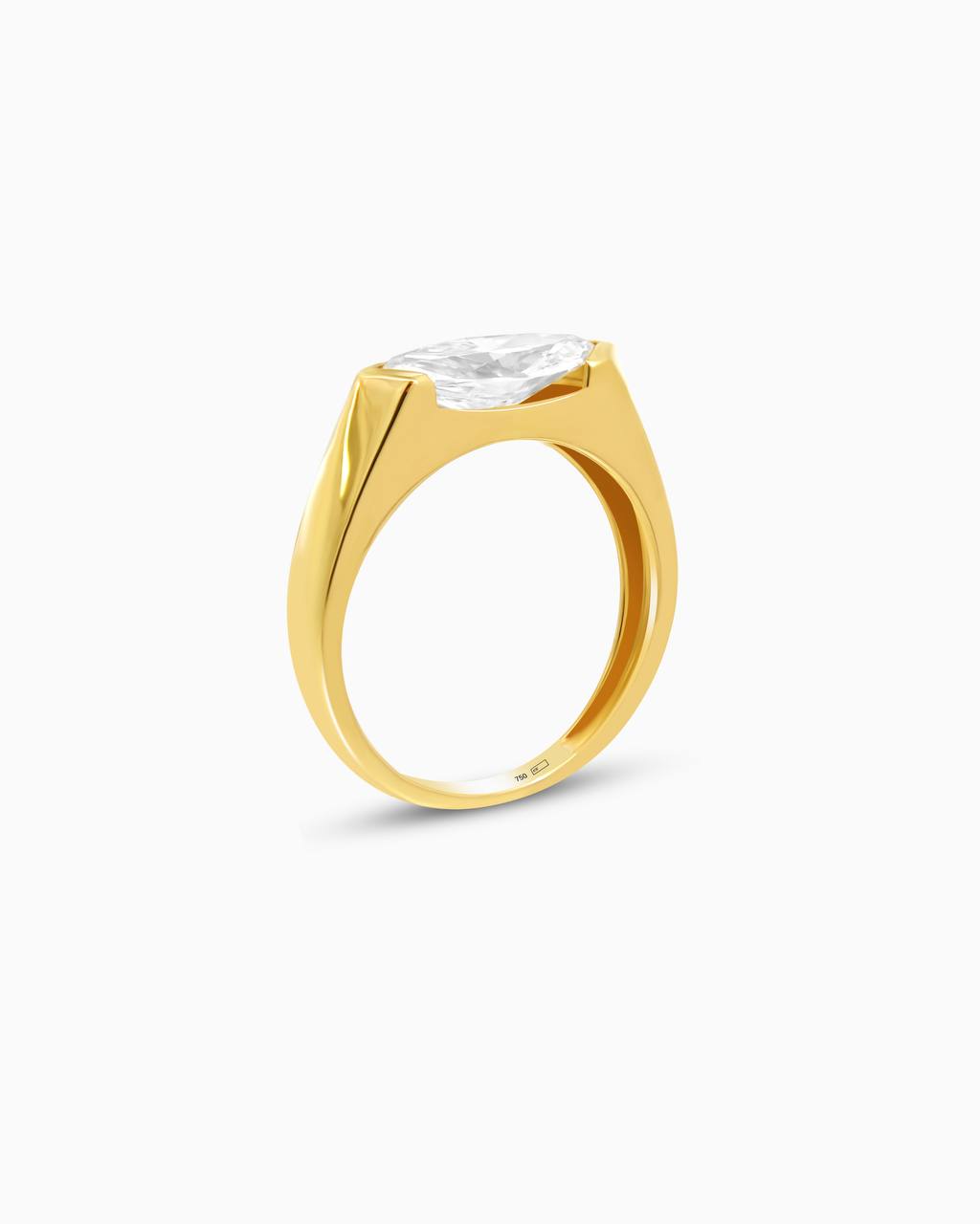 18K Yellow Gold East-West Marquise Lab-Grown Diamond Ring – 1.50ct.