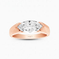 18K Yellow Gold East-West Marquise Lab-Grown Diamond Ring – 1.50ct.