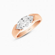 18K Yellow Gold East-West Marquise Lab-Grown Diamond Ring – 1.50ct.