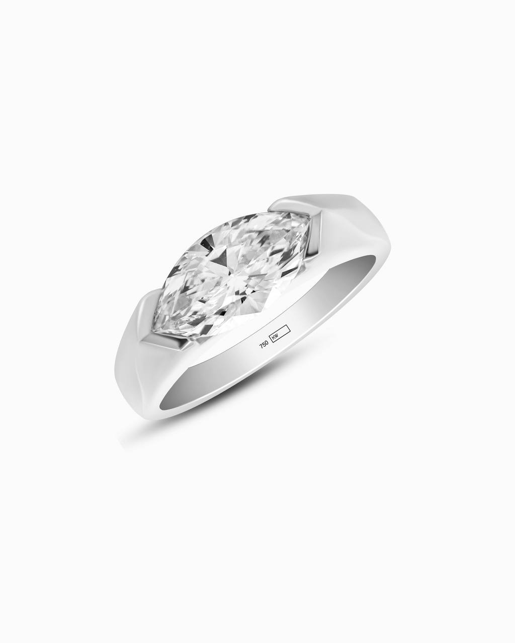 18K Yellow Gold East-West Marquise Lab-Grown Diamond Ring – 1.50ct.