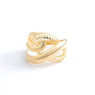 18K Yellow Gold Interwoven Mesh Cocktail Ring