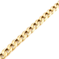 Classic Yellow Gold Cuban Link Chain Bracelet